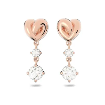 SWAROVSKI Lifelong Heart Necklace, Earrings,
                                and Bracelet Crystal Jewelry Collection, Rose
                                Gold & Rhodium Tone Finish