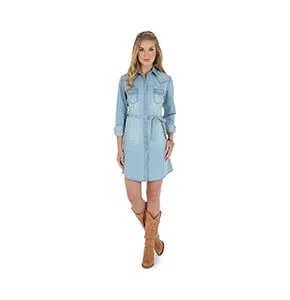 Wrangler Women's Long-Sleeve Denim
                                Shirtdress