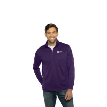 Vantage Apparel Men's Standard Collegiate Micro                                Mesh Performance Team Color 1/4 Zip Pullover